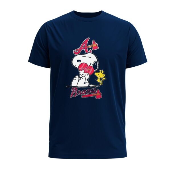 Atlanta Braves Snoopy Hug Heart Peanuts Baseball MLB Shirt 4