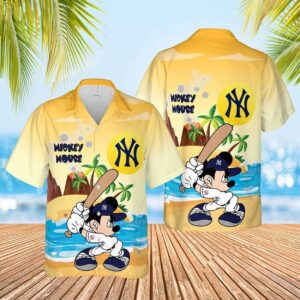 New York Yankees Island Mickey Play Baseball MLB Hawaiian Shirt