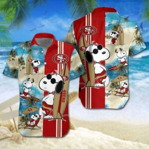 San Francisco 49ers Snoopy Surfing Summer Hawaiian Shirt