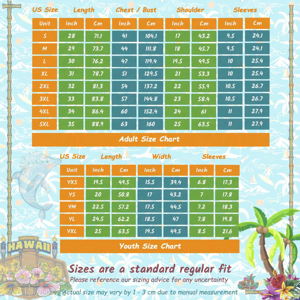 Size Chart Hawaiian Shirt