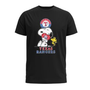 Texas Rangers Snoopy Hug Heart Baseball MLB Shirt 1