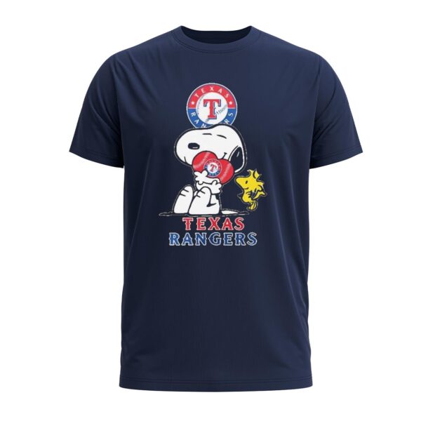 Texas Rangers Snoopy Hug Heart Baseball MLB Shirt 3