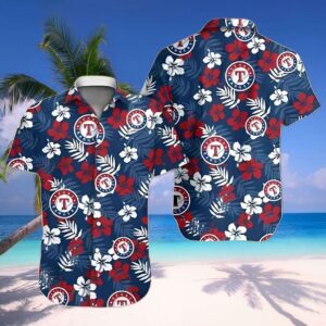 Texas Rangers Tropical Floral MLB Hawaiian Shirt
